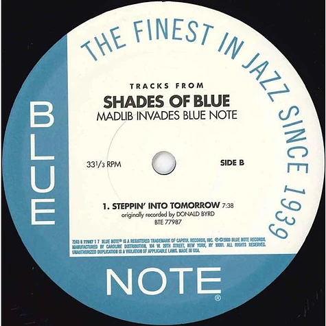 Madlib - Tracks From Shades Of Blue (Madlib Invades Blue Note)