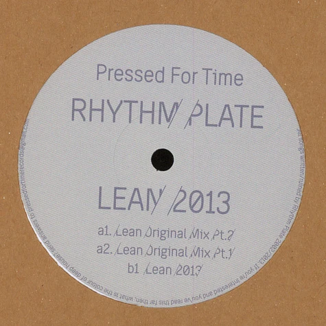 Rhythm Plate - Lean