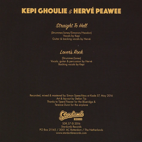 Kepi Ghoulie & Herve Peawee - Straight To Hell / Lover'S Rock
