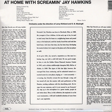 Screamin' Jay Hawkins - At Home With Screamin' Jay Hawkins Gatefold Sleeve Edition