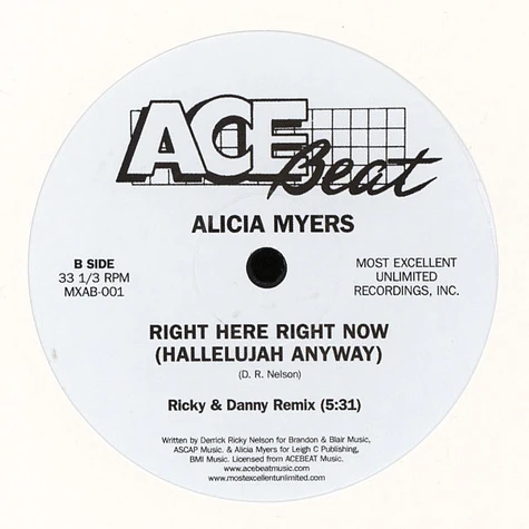 Alicia Myers - Right Here Right Now (Hallelujah Anyway)