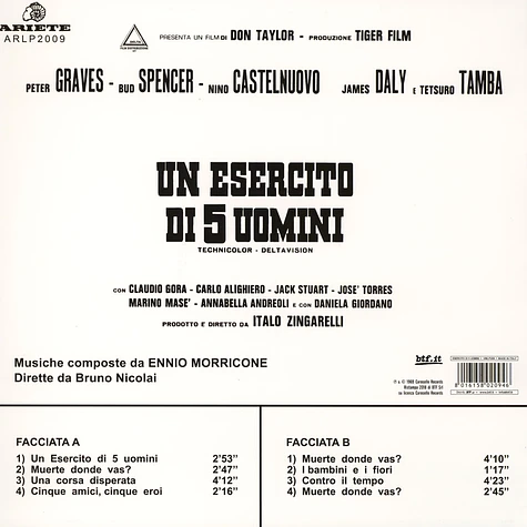 Ennio Morricone - OST Un Esercito Di 5 Uomini Blue Vinyl Edition