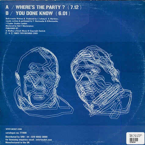 The Ragga Twins & Sketch & DJ Code - Where's The Party ? / You Done Know