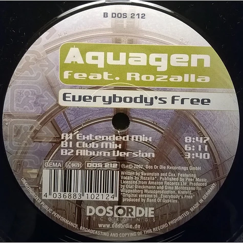 Aquagen Feat. Rozalla - Everybody's Free