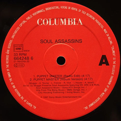 DJ Muggs Presents The Soul Assassins Featuring Dr. Dre And B-Real - Puppet Master