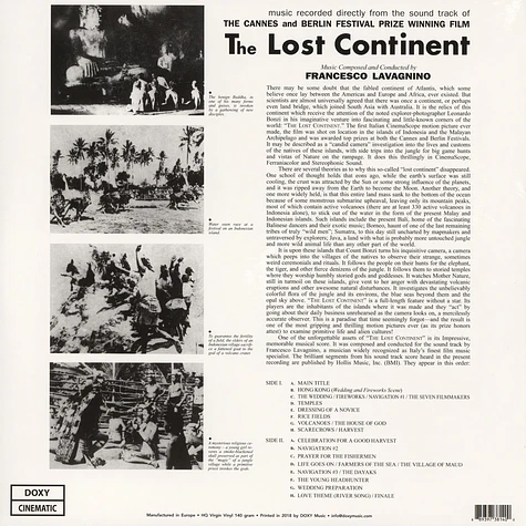 Angelo Lavagnino - The Lost Continent