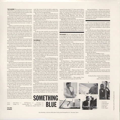 Paul Horn Quintet - Something Blue