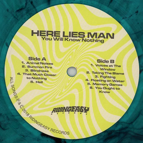Here Lies Man - You Will Know Nothing Colored Vinyl Edition