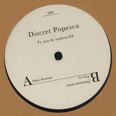 Discret Popescu - Te Stiu De Undeva EP