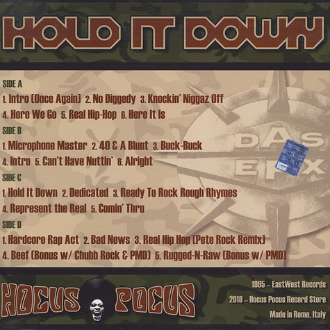 Das EFX - Hold It Down Black Vinyl Edition