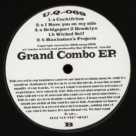 Sound Of Sound / DJ Jus-Ed - Grand Combo EP