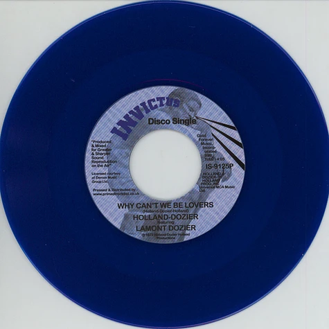 Holland Dozier - Why Can’t We Be Lovers feat. Lamont Dozier Blue Vinyl Edition