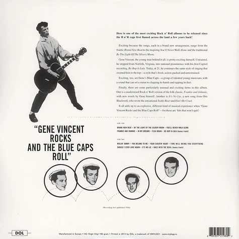 Gene Vincent - Gene Vincent Rocks! And The Blue Caps Roll Gatefolsleeve Edition