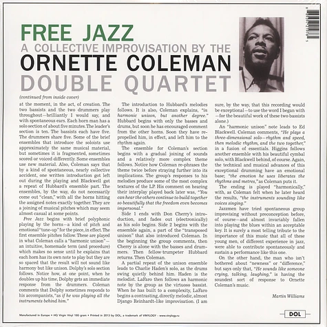 Ornette Coleman Double Quartet - Free Jazz Gatefolsleeve Edition