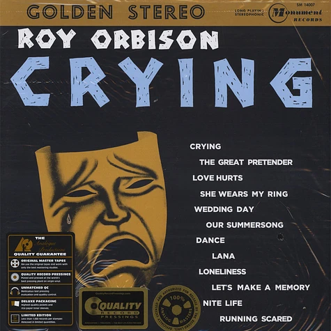 Roy Orbison - Crying 45RPM, 200g Vinyl Edition