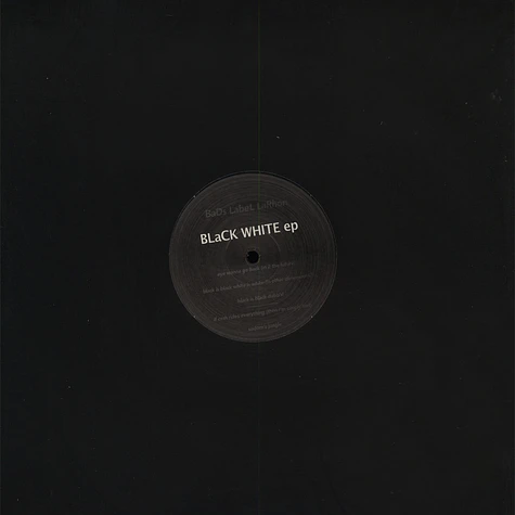 The Prince Of Dance Elbee Bad - Black White EP