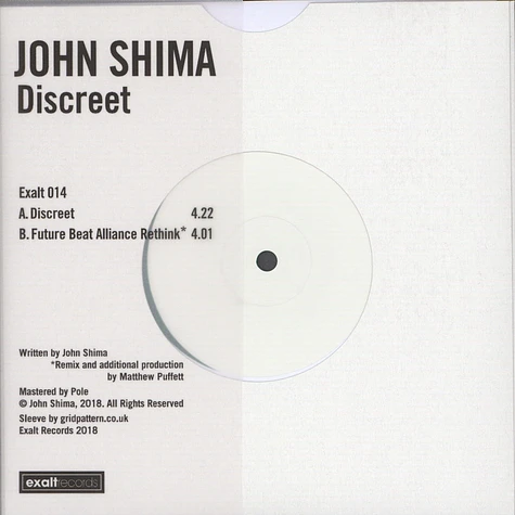 John Shima - Discreet Colored Vinyl Edition