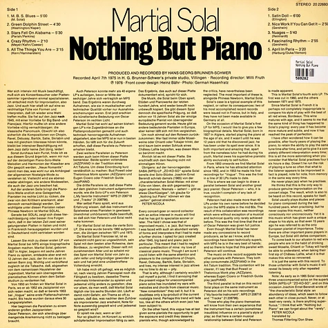 Martial Solal - Nothing But Piano