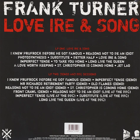 Frank Turner - Love Ire & Song 10th Anniversary Edition