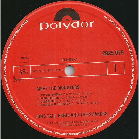 Long Tall Ernie And The Shakers - Meet The Monsters