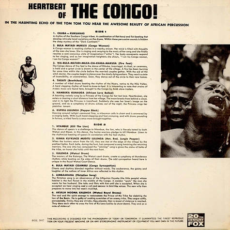 Onago And Muana - Heartbeat Of The Congo