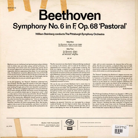 Ludwig van Beethoven, William Steinberg Conducts The Pittsburgh Symphony Orchestra - Symphony No. 6 "Pastoral"