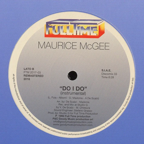 Maurice McGee - Do I Do Black Vinyl Edition