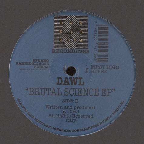 Dawl - Brutal Science EP