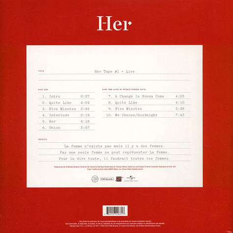Her - Her Tape #1 + Live