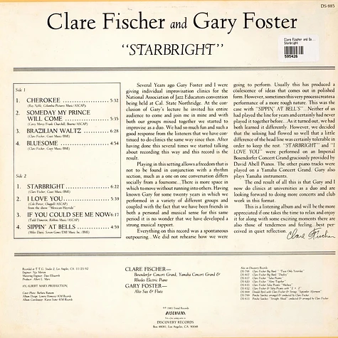 Clare Fischer and Gary Foster - Starbright