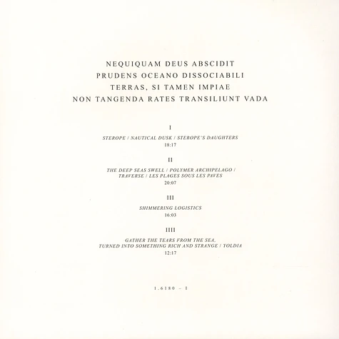 Nequiquam Deus Abscidit Prudens Oceano Dissociabili Terras, Si Tamen Impiae Non Tangenda Rates Transiliunt Vada - Turhaan Erotti Kaukonäköinen Jumala / Maat Toisistaan Merien Avulla / Jos Epäphyhät Alukset Halkovat / Tahrimattomiksi Tarkoitettuja