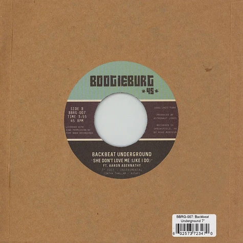 Backbeat Underground - She Don't Love Me (Like I Do) Feat. Aaron Abernathy / Instrumental