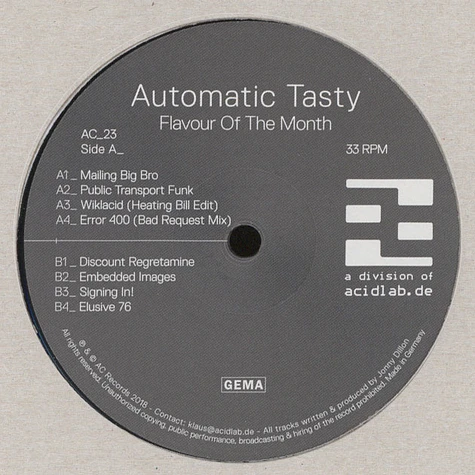 Automatic Tasty - Flavour Of The Month