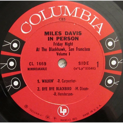 Miles Davis - In Person, Friday Night At The Blackhawk, San Francisco, Volume I