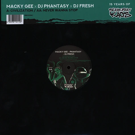 Macky Gee V Phantasy V DJ y Gee V Phantasy V DJ Fresh - Civilisation / Never Wanna Stop Green Vinyl Edition