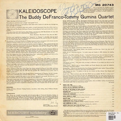 Buddy DeFranco - Tommy Gumina Quartet - Kaleidoscope
