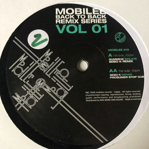 GummiHz / Sebo K - Mobilee Back To Back Remix Series Vol 01