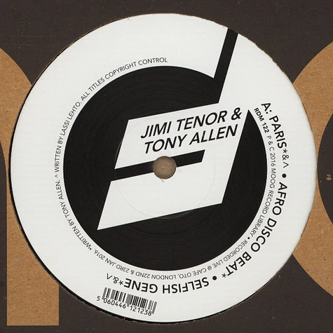 Jimi Tenor & Tony Allen - Jimi Tenor / Tony Allen (Oto Live Series)