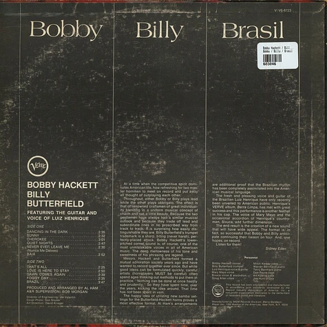Bobby Hackett / Billy Butterfield Featuring The Guitar And Voice Of Luiz Henrique - Bobby / Billy / Brasil