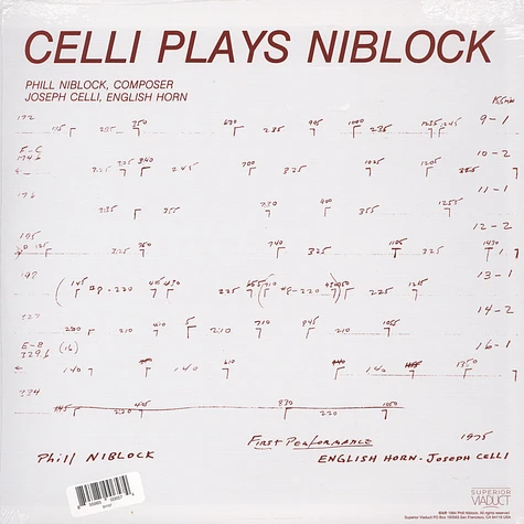 Phill Niblock - Niblock For Celli / Celli Plays Niblock