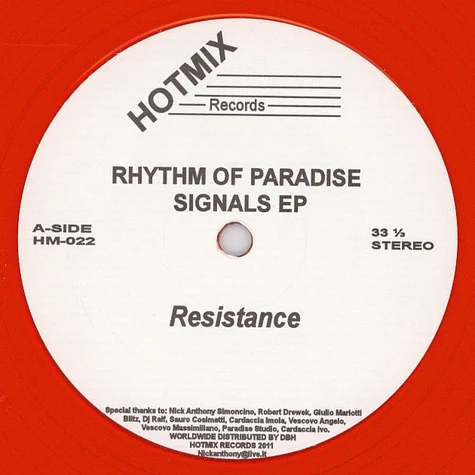 Rhythm Of Paradise - Signals EP