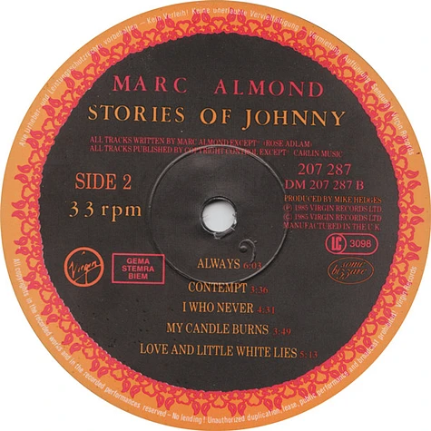 Marc Almond - Stories Of Johnny