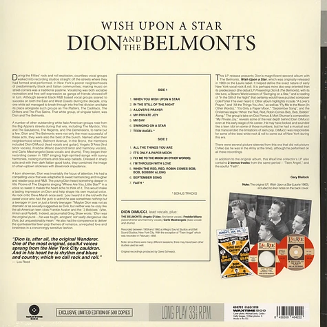 Dion & The Belmonts - Wish Upon A Star Collector's Edition
