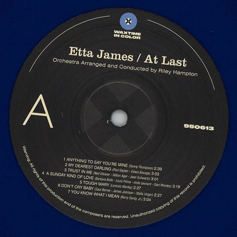 Etta James - At Last! Transparent Blue Vinyl Edition