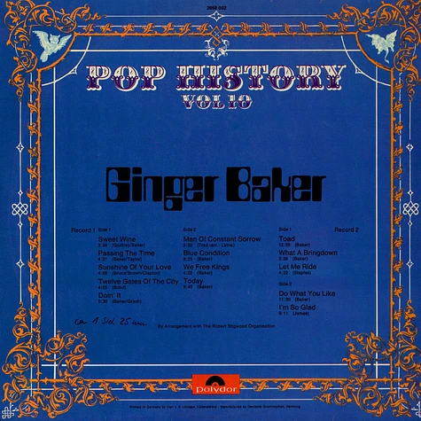 Ginger Baker - Pop History, Vol. 10