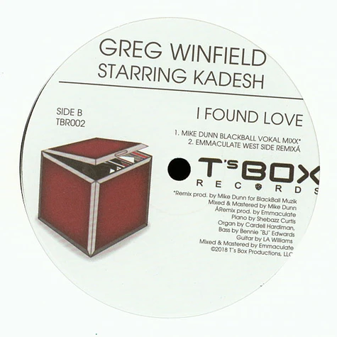 Greg Winfield - I Found Love Feat. Kadesh