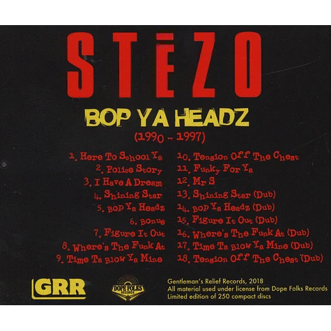 Stezo - Bop Ya Headz 1990-1997