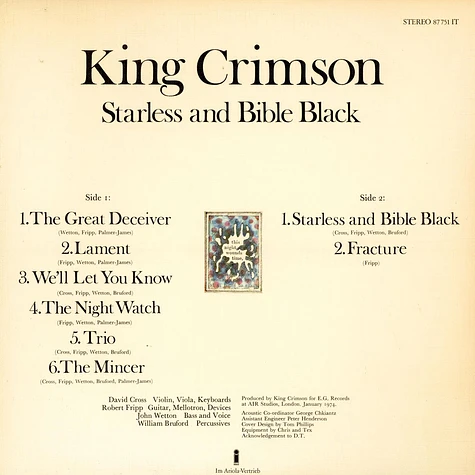 King Crimson - Starless And Bible Black