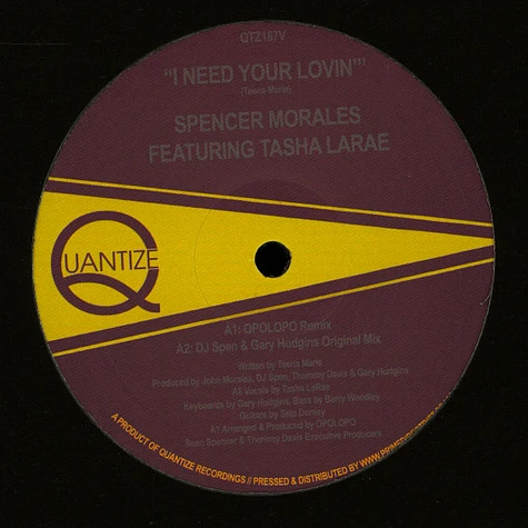 Spencer Morales - I Need Your Lovin' feat. Tasha LaRae