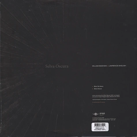 William Basinski & Lawrence English - Selva Oscura Colored Vinyl Edition